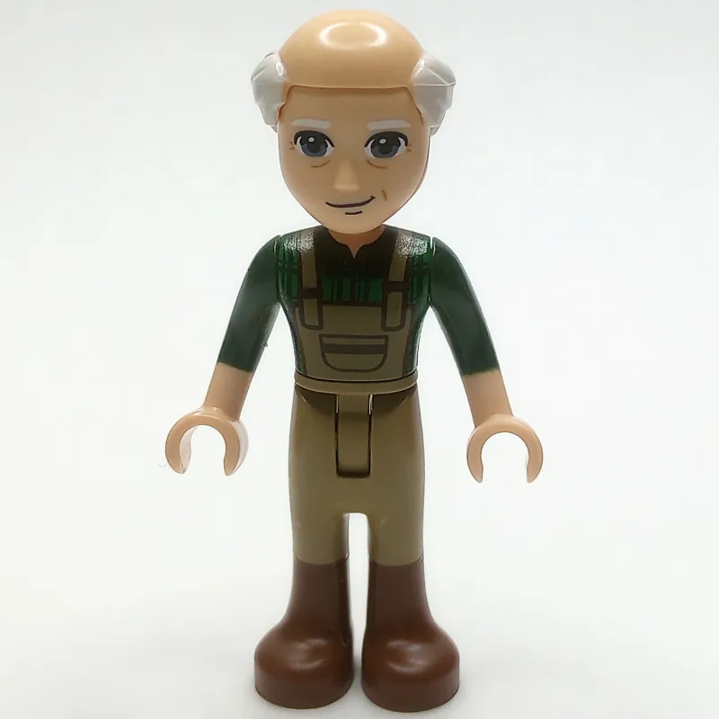 Marcel - Dark Green Shirt, Dark Tan Overall, Bald Head