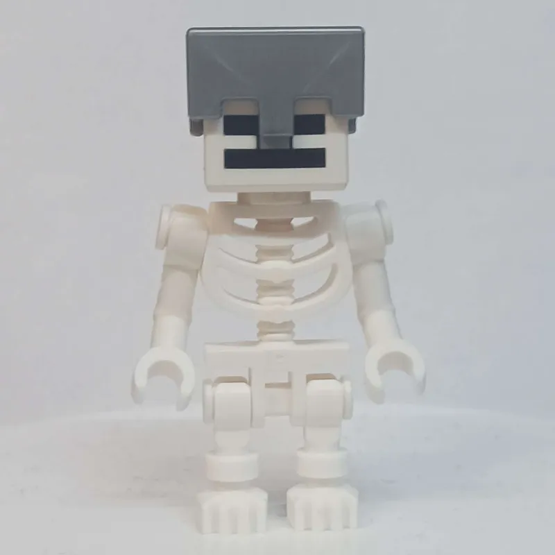Skeleton, Square Skull, Silver Helmet (78132 Torso)