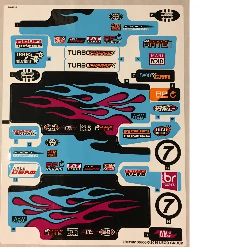 Sticker Sheet for Set 42050-1