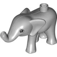Duplo Animal Elephant Baby Walking with Semicircular Eyes Print