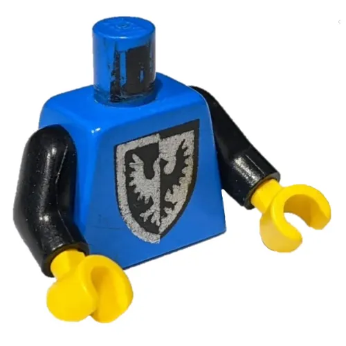 Torso Black Falcon Pointier Bottom Shield Print (1st Reissue), Black Arms, Yellow Hands