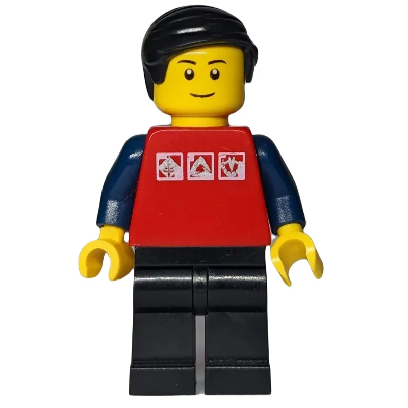 Red Torso, Black Legs, Black Hair