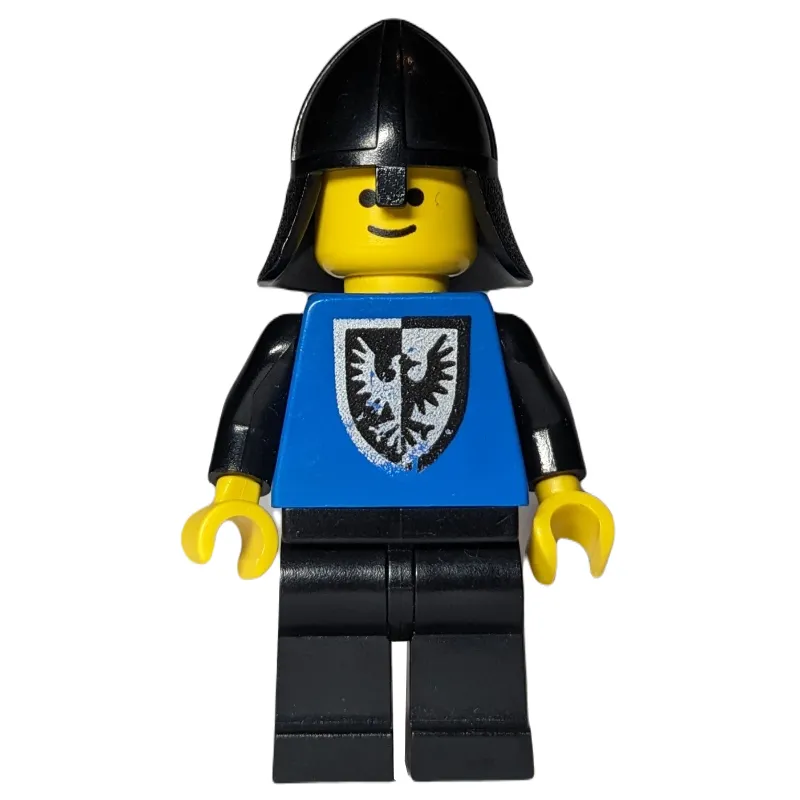 Knight (Black Falcon) - Black Legs, Black Hips, Rounded Shield, Neck-Protector, 3626b