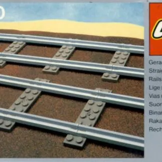 8 Straight Rails Gray 4.5v
