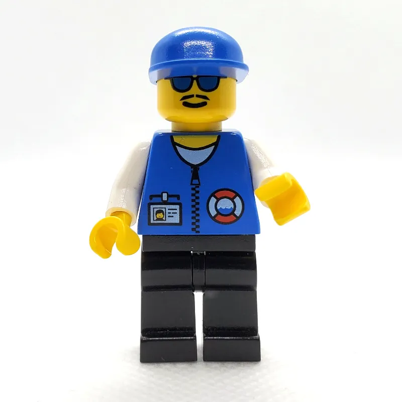 Coast Guard, Blue Jacket with Zipper and ID Badge, Blue Cap, Blue Sunglasses