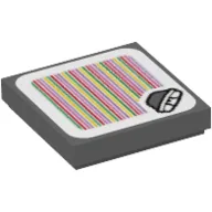 Tile 2 x 2 with Bony Beetle and Barcode Print (Sticker)