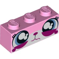 Brick 1 x 3 with Unikitty, Sad, Wide Eyes Watering Print