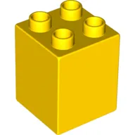 Duplo Brick 2 x 2 x 2 with Bird Face Print
