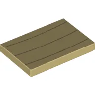 Tile 2 x 3 with Dark Tan Lines print
