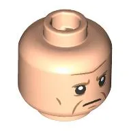 Minifig Head Baron Vladimir Harkonnen, Medium Nougat Eyebrows, Wrinkles, Angry, Grumpy