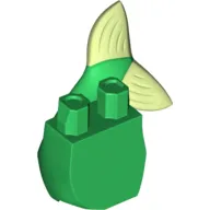 Tail, Mermaid Curved with Yellowish Green Fluke print [Ariel]