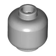 Minifig Head Android, Red Eyes Print [Blocked Open Stud]