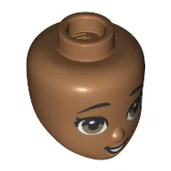 Minidoll Head with Olive Green Eyes, Open Mouth print