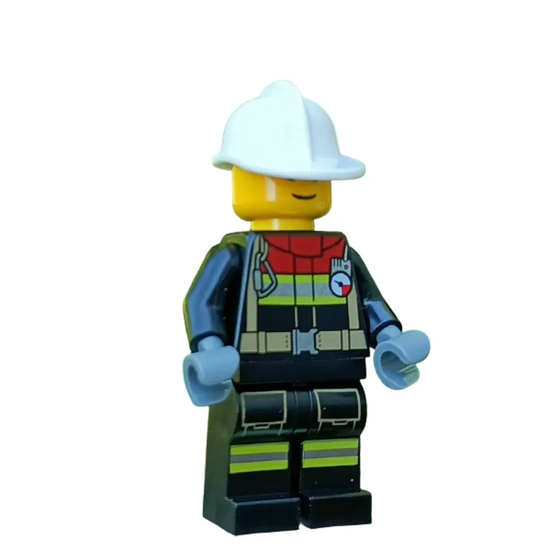 Firefighter - Black Suit, White Helmet (Freddy Fresh)