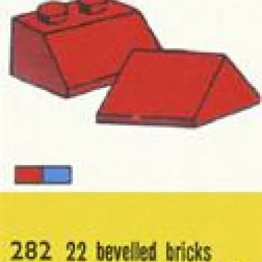 2 x 2 Sloping Roof Bricks, Blue