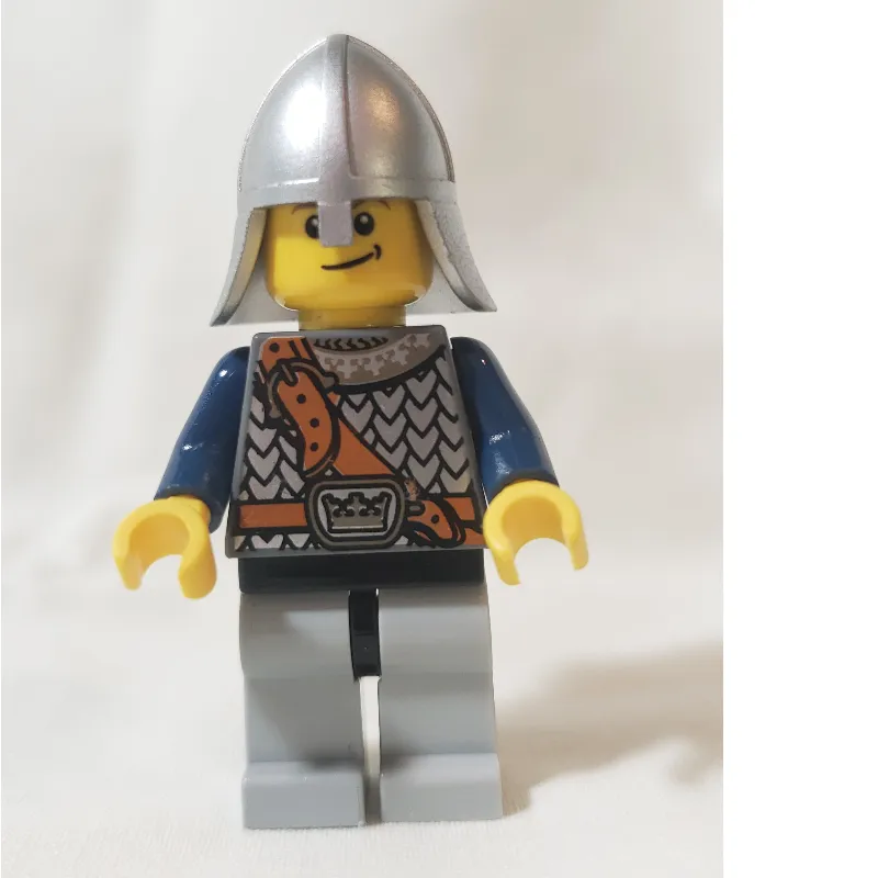 Knight, Dark Blue, Helmet, Smile