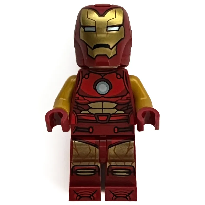 Iron Man, Pearl Gold Arms, Round Arc Reactor, Helmet and Visor