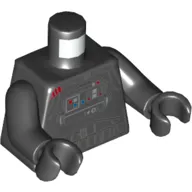 Torso Flight Suit, Control Panel, Buttons, Lights Print, Black Arms and Hands