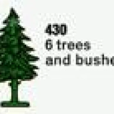 Six Trees and Bushes (The Building Toy)