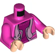 Torso Jacket, Magenta Shirt, Bright Pink Animal Around Neck, Dark Pink Arms, Light Nougat Hands