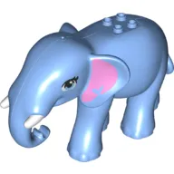 Animal, Elephant with White Tusks, Bright Pink Ears with Heart-Shape print