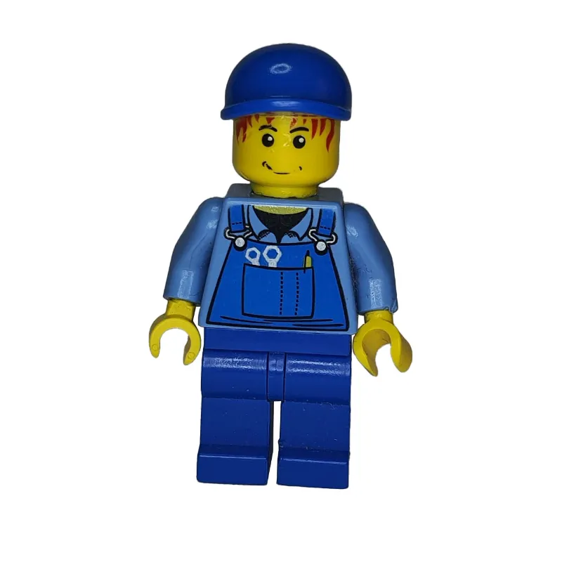 Medium Blue Torso, Blue Overall, Blue Cap (86035)