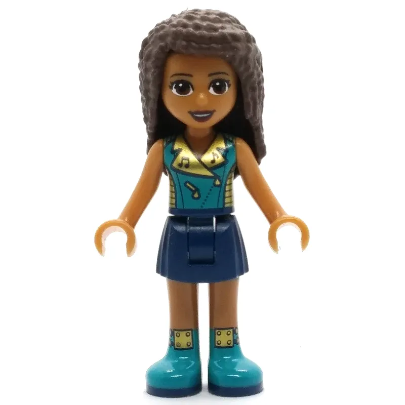 Andrea - Dark Azure/Gold Jacket, Dark Blue Skirt