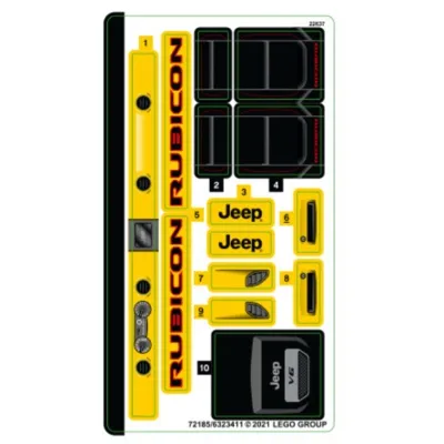 Sticker Sheet for Set 42122-1