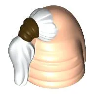 Head Top, Cerean Skull Top with White Ponytail Hair Print (Ki-Adi-Mundi)