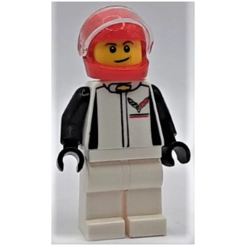 Race Driver, White Torso, White Legs, Red Helmet, Chevrolet