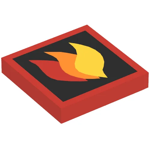 Tile 2 x 2 with Classic Fire Logo Large Print