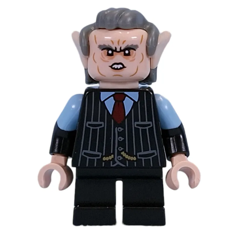 Goblin - Dark Bluish Grey Hair, Black Torso, Black Legs