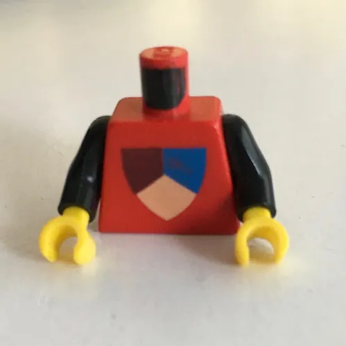 Torso Classic Shield Tri-Colored Print, Black Arms, Yellow Hands