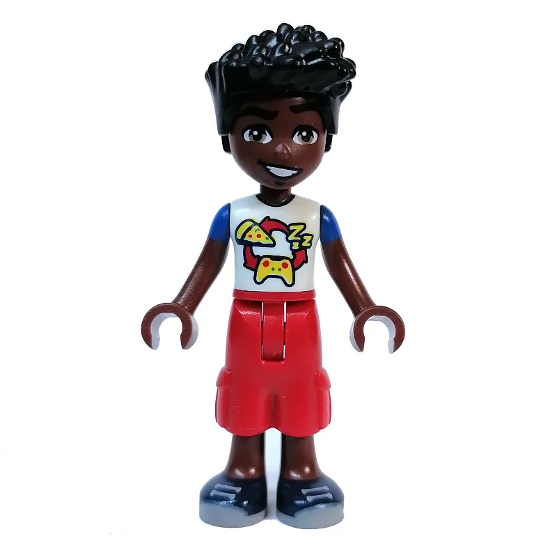 Zac - White Top, Red Cargo Pants