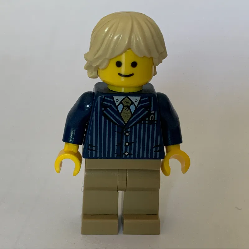 Dark Blue Torso, Jacket, Dark Tan Legs, Tan Hair