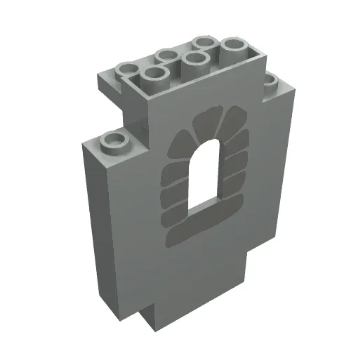 Panel 2 x 5 x 6 Wall with Window Stones Dark Gray Print