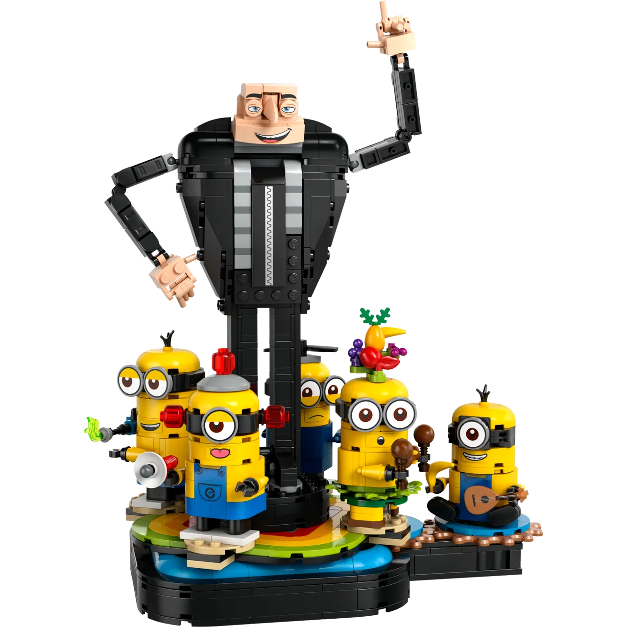 Brick-Built Gru and Minions