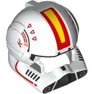 Helmet Clone Pilot with Open Visor with Red, Yellow Markings print