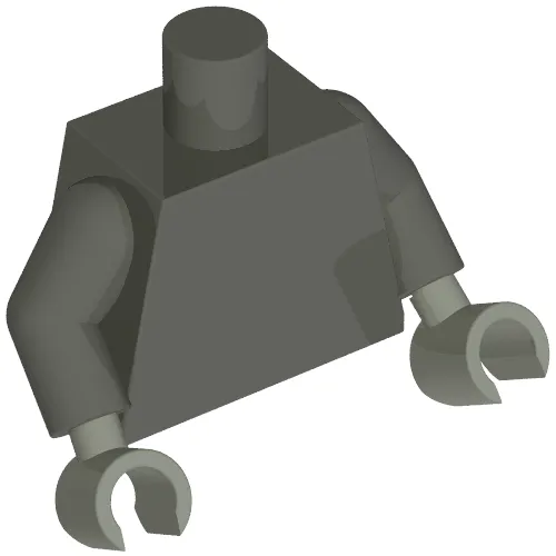 Torso, Dark Gray Arms, Light Gray Hands [Plain]