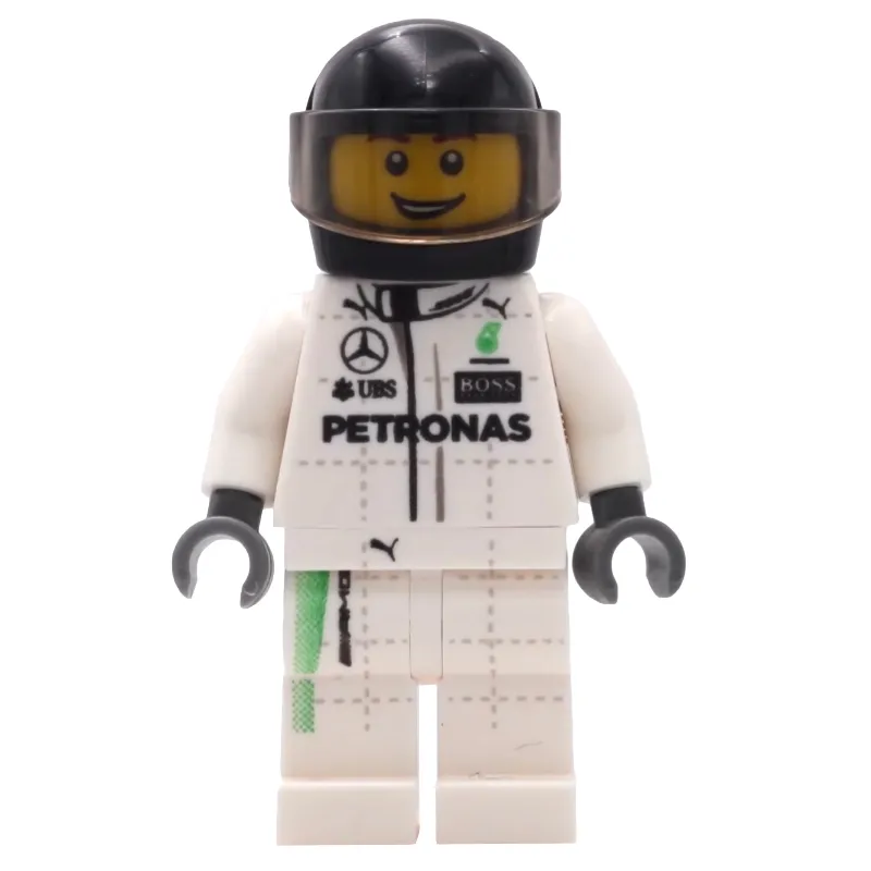 Race Driver, White Torso, White Legs, Black Helmet, Mercedes