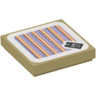 Tile 2 x 2 with Nabbit Head and Barcode Print (Sticker)