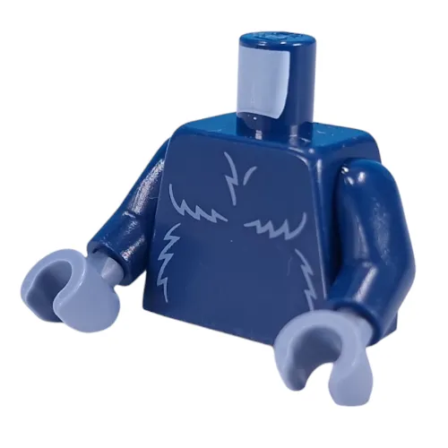 Torso, Sand Blue Fur print, Dark Blue Arms, Sand Blue Hands
