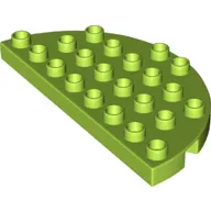 Duplo Plate Round 4 x 8 Semi-Circle