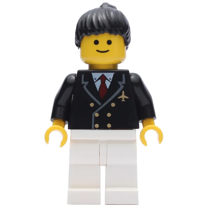 Pilot - Black Torso, White Legs, Black Hair