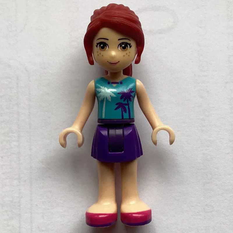 Mia - Medium Azure Top, Dark Purple Skirt