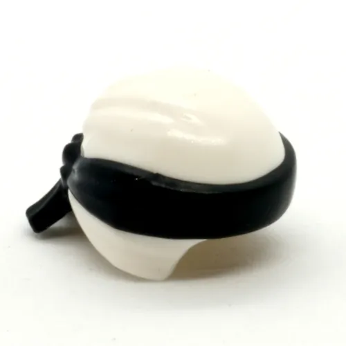 Head Wrap with Headband and Knot, Black Pattern