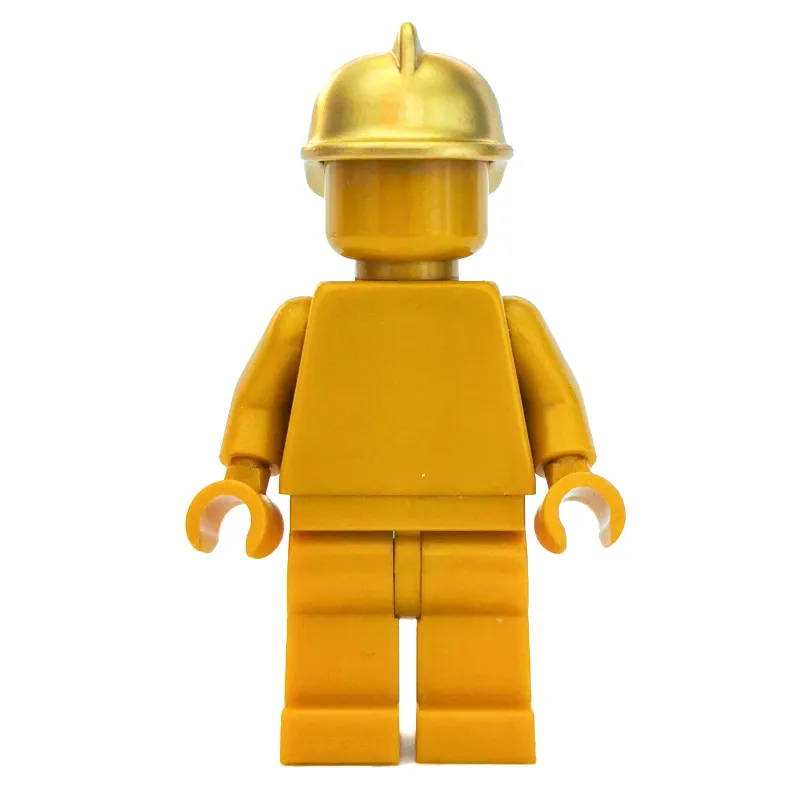 Statue, Pearl Gold, Fire Helmet