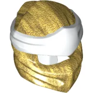 Wrap with Long Back Knot, White Band Pattern