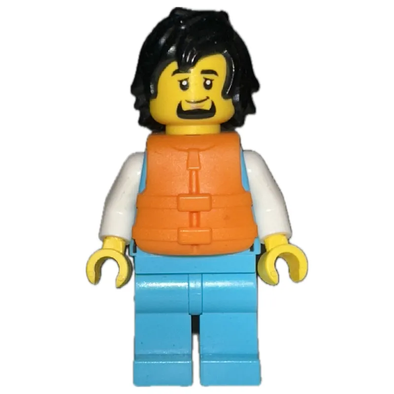 Ocean Explorer, Medium Azure Suit, Orange Life Vest