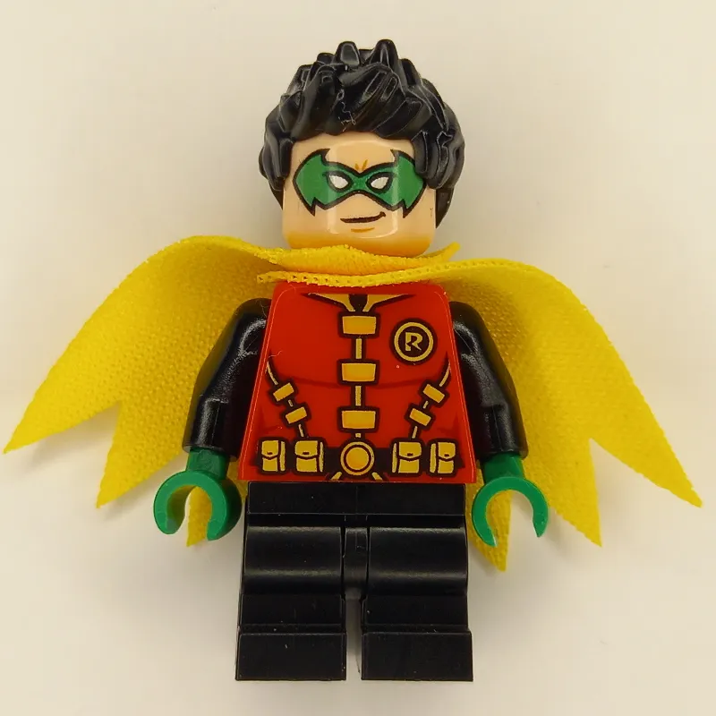 Robin, Green Eyemask, Yellow Utility Belt, Short Black Legs, Yellow Cape